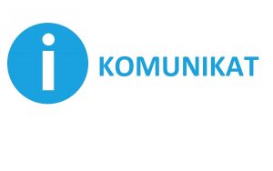 Grafika "Komunikat" w kolorze niebieskim