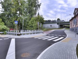 Widok na nowy most w ciągu ul. Lipnickiej i przebudowana ul. Polną.