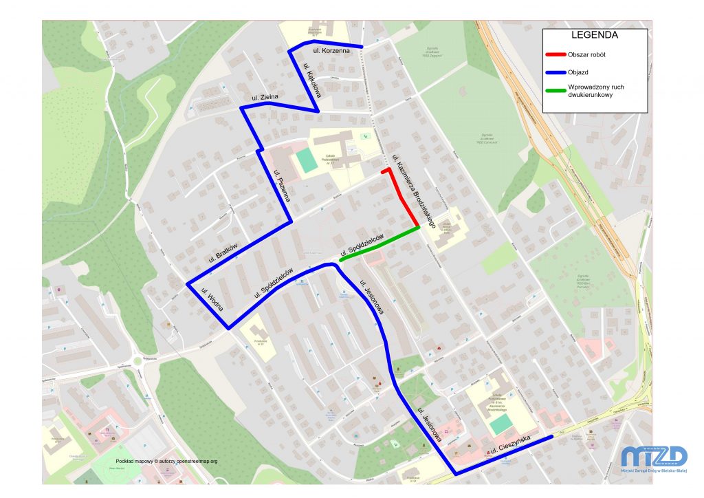 Zmiana organizacji ruchu na ul. Kazimierza Brodzińskiego – aktualizacja 25.09.2024 r.